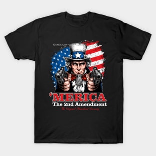 Uncle Sam Guns Blazing T-Shirt